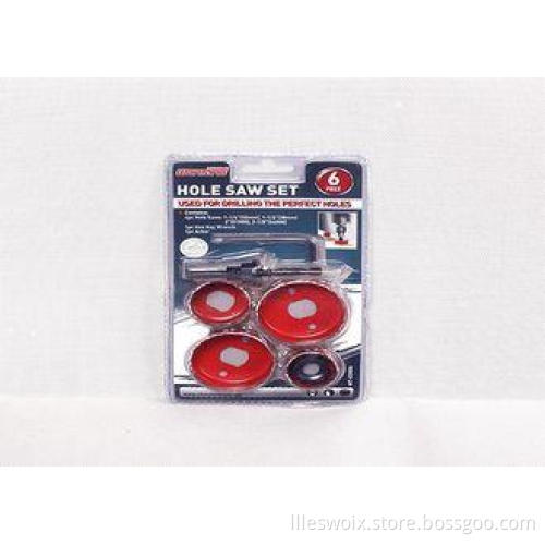 6PC High Carbon Steel 32mm 38mm 51mm Hole Saw For Wood / Pl